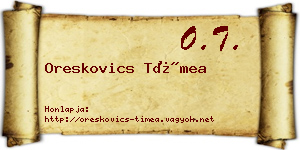 Oreskovics Tímea névjegykártya